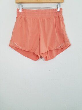 Lululemon Hotty Hot 4 Inch Orange Athletic Shorts Size 6